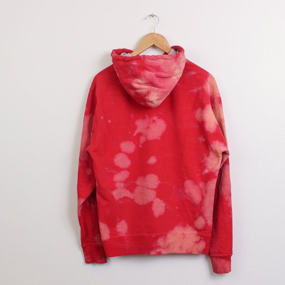 Champion Hoodie Mens Medium Red Bleached Pullover - Picture 2 of 5